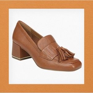 Franco Sarto Woman Shoes 10 M Cognac Leather Rome Pumps NWOT